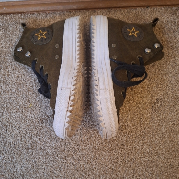 Converse Chuck Taylor High Top Surplus Suede Olive Green Womens size 6.5 - Picture 7 of 11